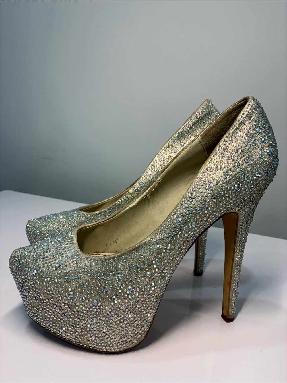Steve Madden Rhinestone Platform Pumps
